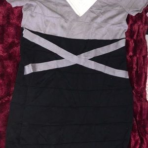 V neck sweater dress